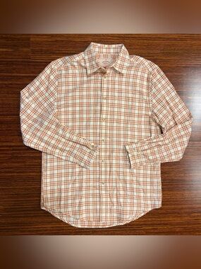 Portuguese Flannel Jar Shirt Mens Large Long Sleeve Cotton Button-Up Clay